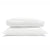 Two white Carpenter Co. Beyond Down Side Sleeper Pillows stacked on top of each other.