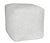 A Down Etc. Decorative Pillow Insert | Cube ottoman on a white surface.