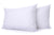 Two white pillows for Down Etc. Diamond Support Feather & Down Pillow | Extra-Firm on a Hyatt background.