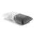 A Malouf Shoulder Zoned Dough + Bamboo Charcoal pillow rests on a white surface.