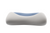 The OPULENCE Glacier Ergonomic Memory Foam Pillow | Contour by Opulence boasts a white base with a striking blue center. Its unique, contoured shape provides optimal neck support, featuring a gentle dip in the middle and raised edges. The pillow's soft and smooth surface ensures proper neck alignment during sleep while also regulating temperature.