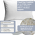 A comfortable Cloud Nine Comforts 90/10 White Goose Feather & Down Pillow featuring medium support, available in standard and queen sizes with machine wash support for easy care.